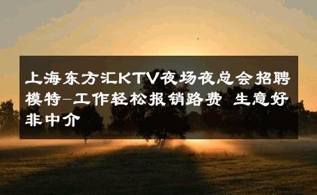 上海东方汇KTV夜场夜总会招聘模特-工作轻松报销路费 生意好非中介