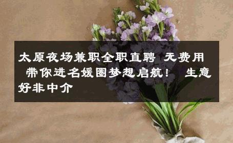太原夜场兼职全职直聘 无费用 带你进名媛圈梦想启航！ 生意好非中介