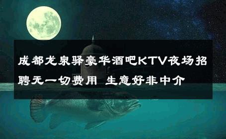 成都龙泉驿豪华酒吧KTV夜场招聘无一切费用 生意好非中介