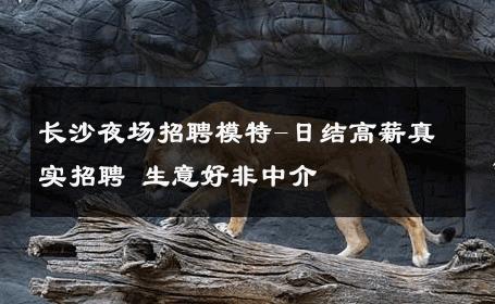 长沙夜场招聘模特-日结高薪真实招聘 生意好非中介
