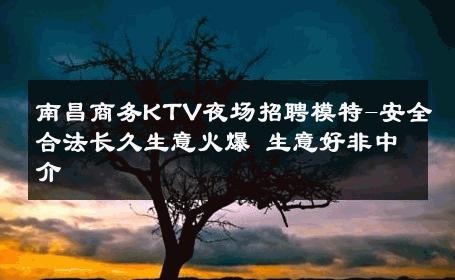 南昌商务KTV夜场招聘模特-安全合法长久生意火爆 生意好非中介