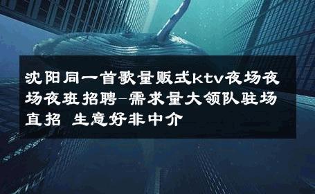 沈阳同一首歌量贩式ktv夜场夜场夜班招聘-需求量大领队驻场直招 生意好非中介