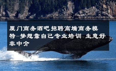 厦门商务酒吧招聘高端商务模特-梦想靠自己专业培训 生意好非中介
