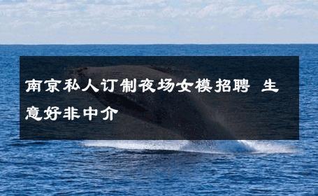 南京私人订制夜场女模招聘 生意好非中介