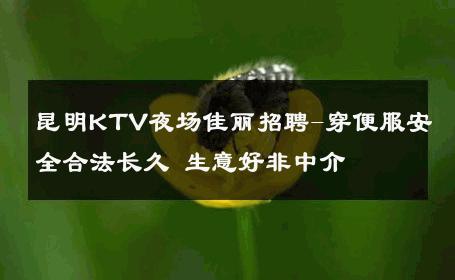 昆明KTV夜场佳丽招聘-穿便服安全合法长久 生意好非中介