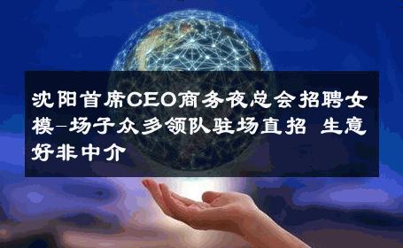 沈阳首席CEO商务夜总会招聘女模-场子众多领队驻场直招 生意好非中介