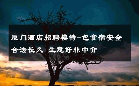 厦门酒店招聘模特-包食宿安全合法长久 生意好非中介