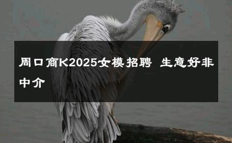 周口商K2025女模招聘 生意好非中介