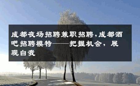 成都夜场招聘兼职招聘,成都酒吧招聘模特——把握机会，展现自我