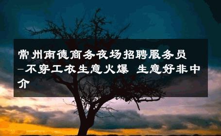 常州南德商务夜场招聘服务员-不穿工衣生意火爆 生意好非中介