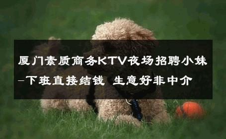 厦门素质商务KTV夜场招聘小妹-下班直接结钱 生意好非中介