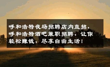 呼和浩特夜场招聘店内直招，呼和浩特酒吧兼职招聘，让你轻松赚钱，尽享自由生活！