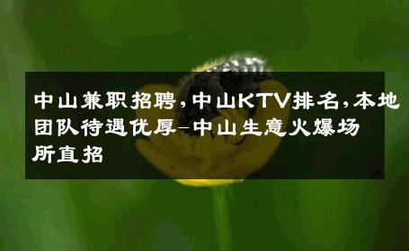 中山兼职招聘,中山KTV排名,本地团队待遇优厚-中山生意火爆场所直招