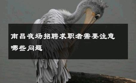 南昌夜场招聘求职者需要注意哪些问题 