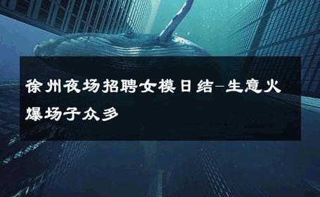 徐州夜场招聘女模日结-生意火爆场子众多 