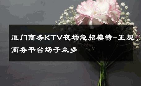 厦门商务KTV夜场急招模特-正规商务平台场子众多 