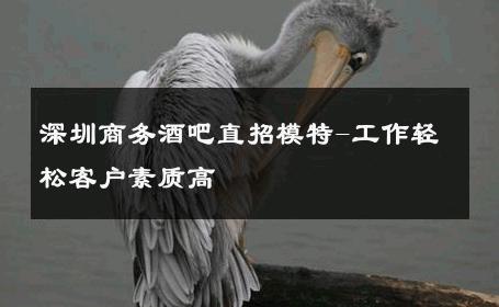 深圳商务酒吧直招模特-工作轻松客户素质高 