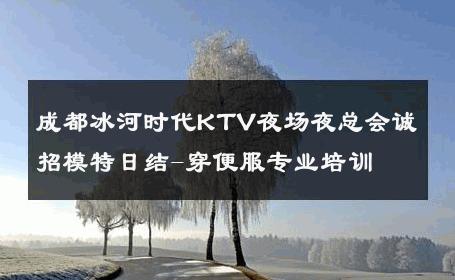 成都冰河时代KTV夜场夜总会诚招模特日结-穿便服专业培训 