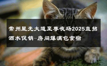 常州星光大道至尊夜场2025直招酒水促销-房间爆满包食宿 