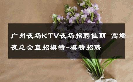 广州夜场KTV夜场招聘佳丽-高端夜总会直招模特-模特招聘 