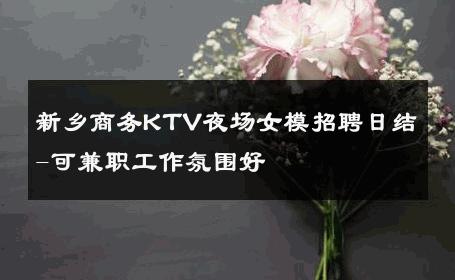 新乡商务KTV夜场女模招聘日结-可兼职工作氛围好 