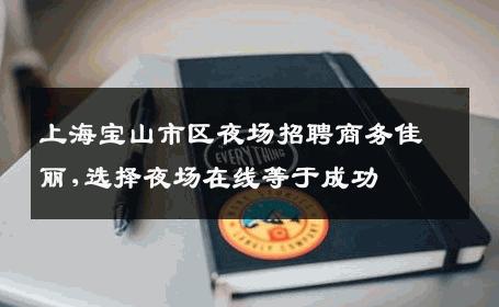上海宝山市区夜场招聘商务佳丽,选择夜场在线等于成功 