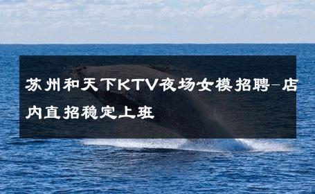 苏州和天下KTV夜场女模招聘-店内直招稳定上班 