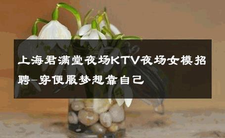 上海君满堂夜场KTV夜场女模招聘-穿便服梦想靠自己 