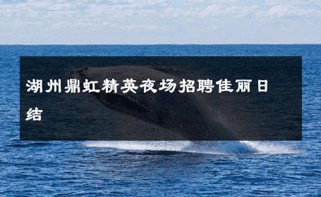 湖州鼎虹精英夜场招聘佳丽日结 
