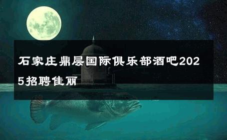 石家庄鼎层国际俱乐部酒吧2025招聘佳丽 