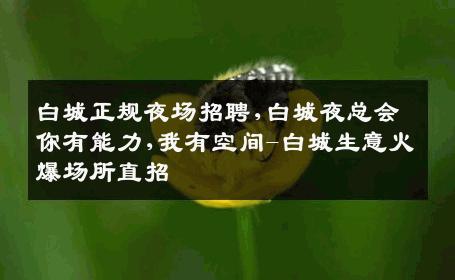 白城正规夜场招聘,白城夜总会你有能力,我有空间-白城生意火爆场所直招