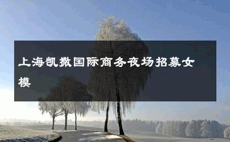 上海凯撒国际商务夜场招募女模 