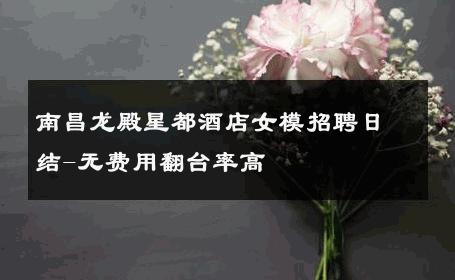 南昌龙殿星都酒店女模招聘日结-无费用翻台率高 