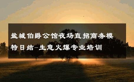 盐城伯爵公馆夜场直招商务模特日结-生意火爆专业培训 