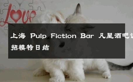 上海 Pulp Fiction Bar 凡星酒吧诚招模特日结 