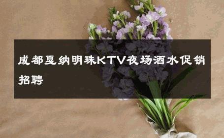 成都戛纳明珠KTV夜场酒水促销招聘 