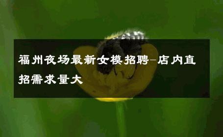 福州夜场最新女模招聘-店内直招需求量大 