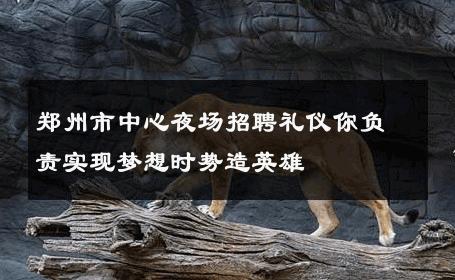 郑州市中心夜场招聘礼仪你负责实现梦想时势造英雄 