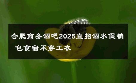 合肥商务酒吧2025直招酒水促销-包食宿不穿工衣 