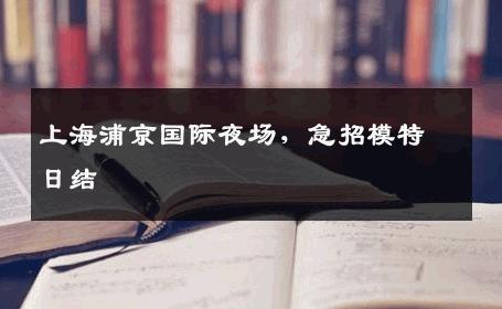 上海浦京国际夜场，急招模特日结 