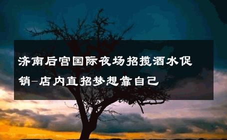 济南后宫国际夜场招揽酒水促销-店内直招梦想靠自己 