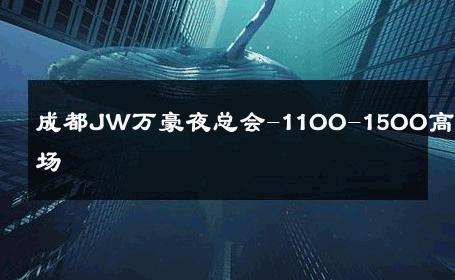 成都JW万豪夜总会-11OO-15OO高端场 