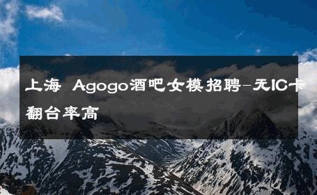 上海 Agogo酒吧女模招聘-无IC卡翻台率高 
