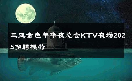 三亚金色年华夜总会KTV夜场2025招聘模特 