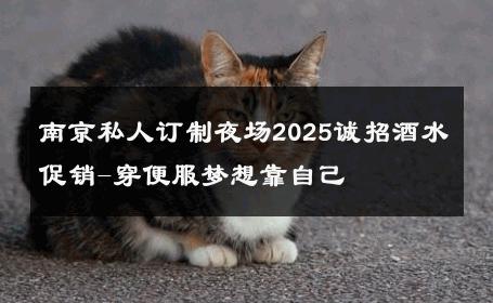 南京私人订制夜场2025诚招酒水促销-穿便服梦想靠自己 
