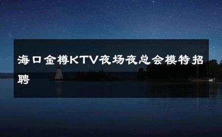 海口金樽KTV夜场夜总会模特招聘 