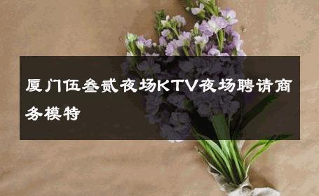 厦门伍叁贰夜场KTV夜场聘请商务模特 