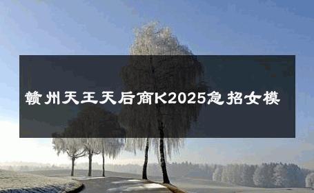 赣州天王天后商K2025急招女模 