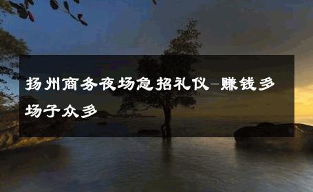 扬州商务夜场急招礼仪-赚钱多场子众多 