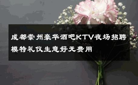 成都崇州豪华酒吧KTV夜场招聘模特礼仪生意好无费用 